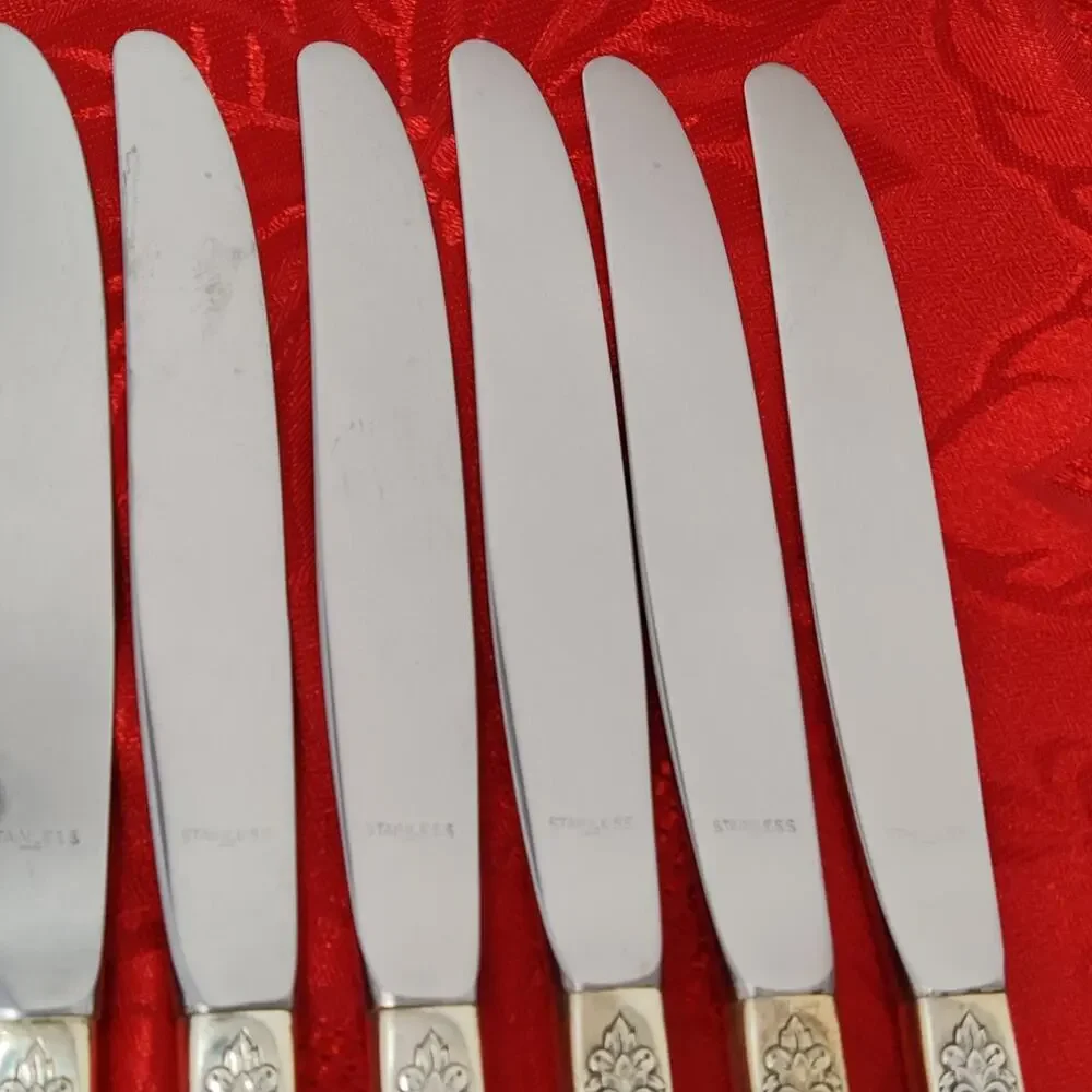 8X BK Rogers Bros ADORATION International SilverPlate Butter Knives